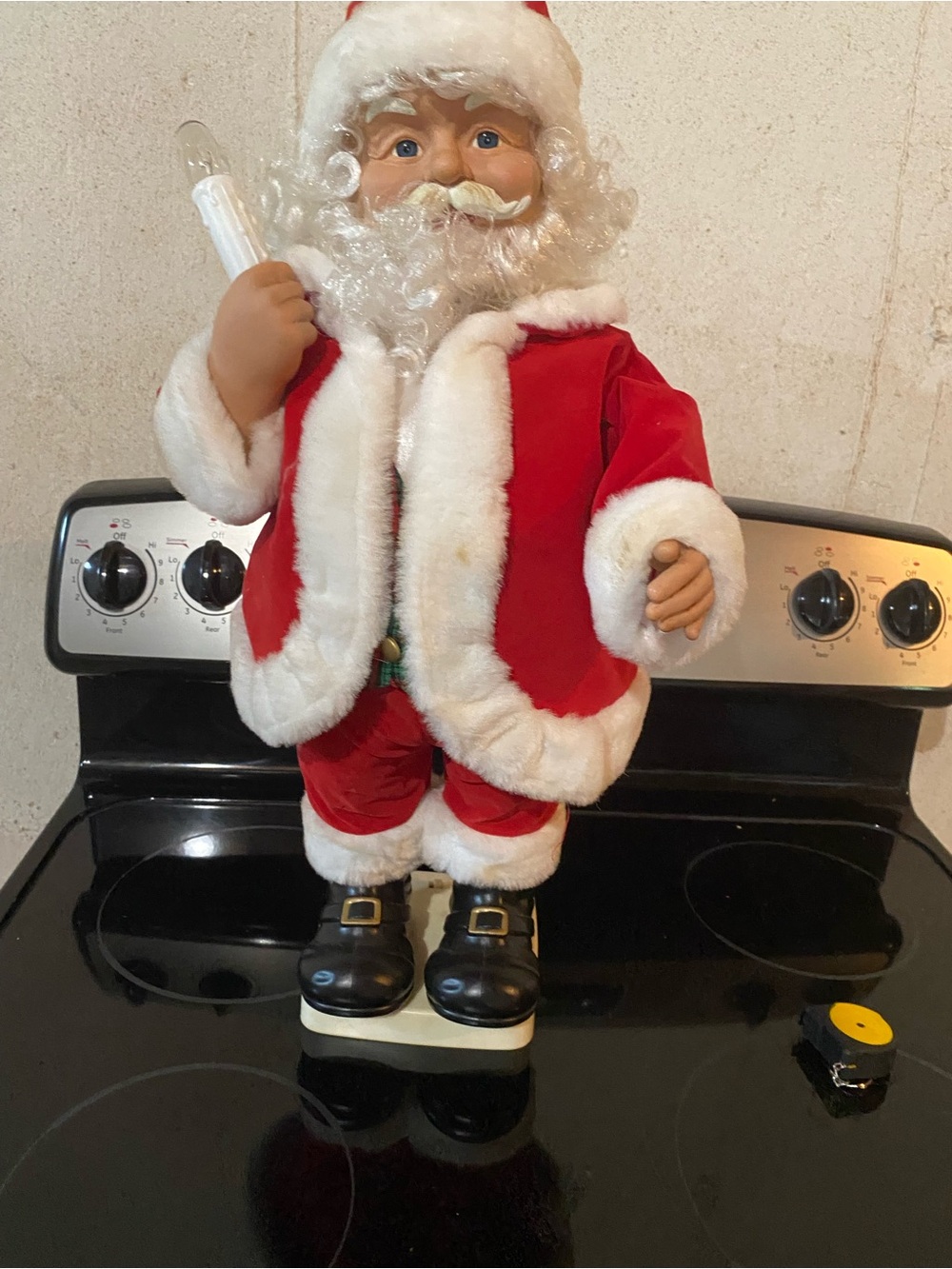 Plush Santa Doll in Red and White Holiday Outfit